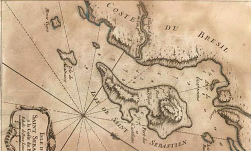 Mapa antigo de São Sebastião